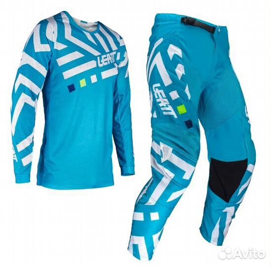 Leatt 3.5 Ride Kit 2024 Cyan мотоштаны + джерси