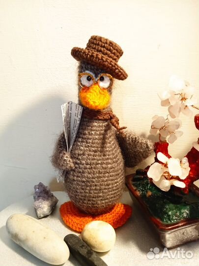 Интерьерная игрушка Гусь в шляпе