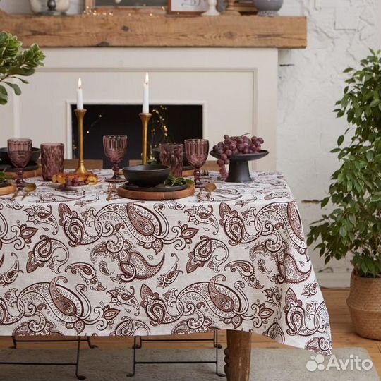 Скатерть 'Этель' Восточные узоры 149х180 см, 100 х