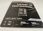 Карта памяти Lexar Professional 128GB 1667x sdxc U