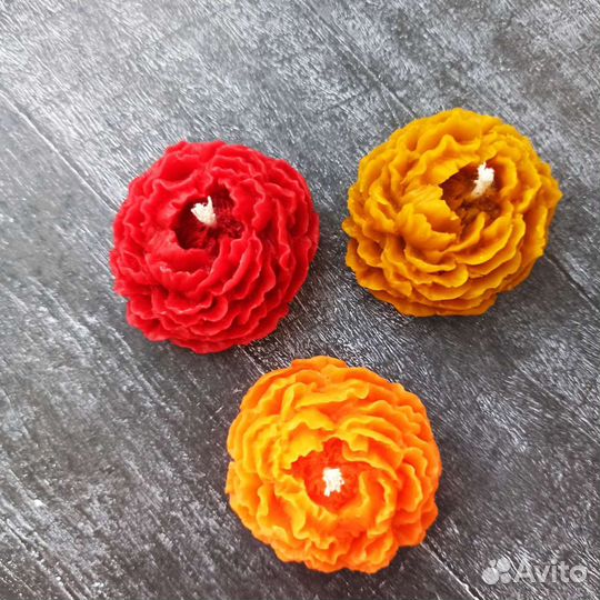 Свеча-пион восковая