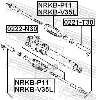 Тяга рулевая 0222-N30 0222-N30 Febest