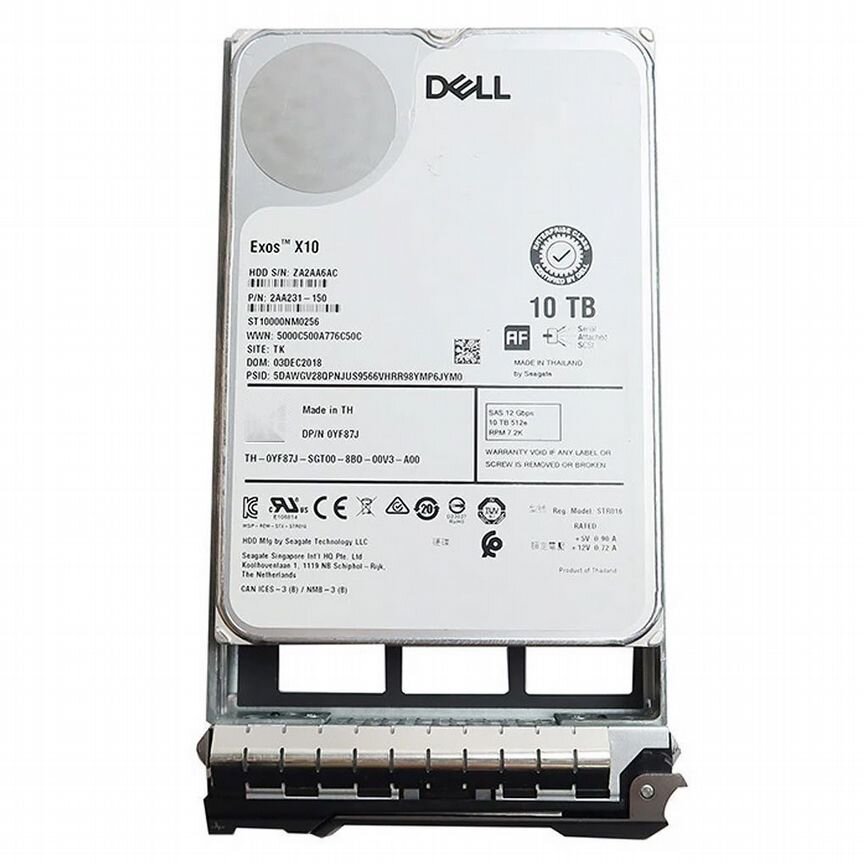 [YF87J] Жесткий Диск Dell 10tb 7200 Sas 3,5" Hdd Yf87j
