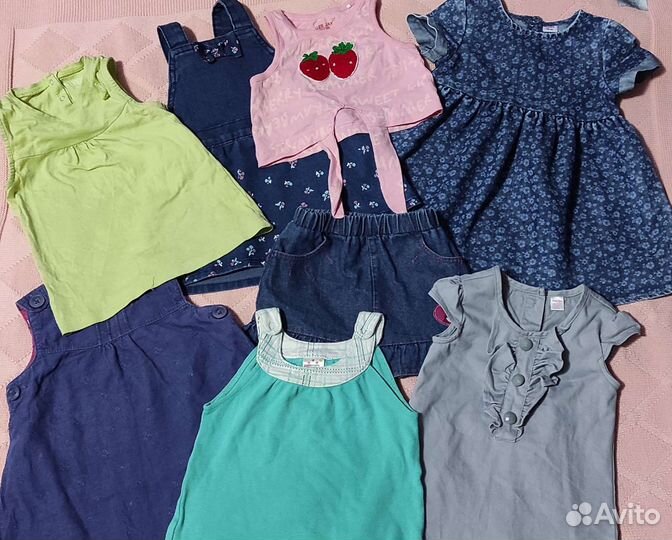 Вещи пакетом на девочку 6-9 месяцев