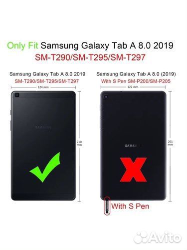 Чехол для Tab A 8.0 T290 / T295 (2019 г.)