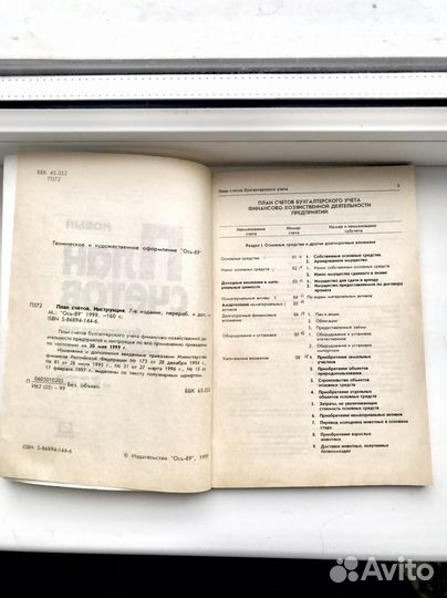 План счетов бухучета. 1999 г