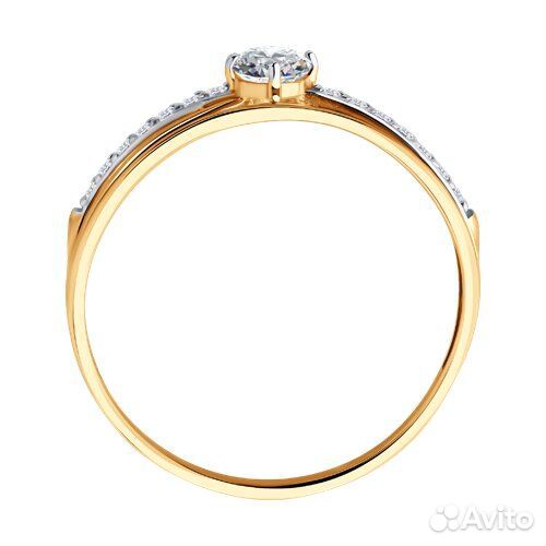 Кольцо sokolov из золота, 019595, р.17,5