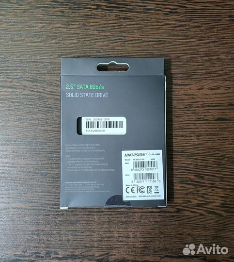 Новый SSD Диск Hikvision C100 480GB