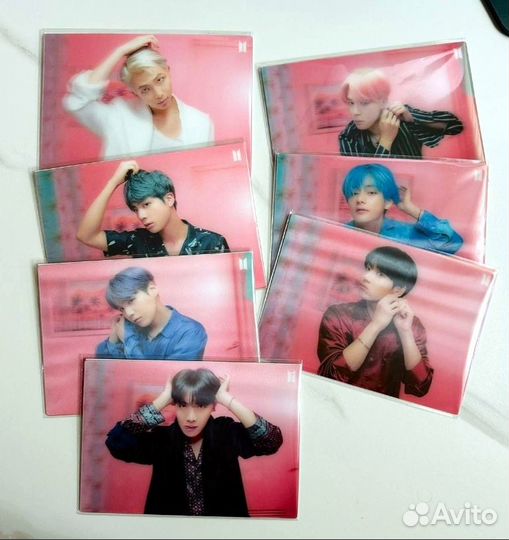 Мерч BTS -Сет карта 3D lenticular postcard