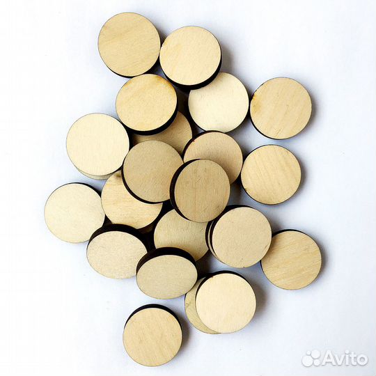Заготовки для творчества круглые, диаметр 3 см