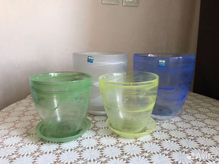 Горшок стекло