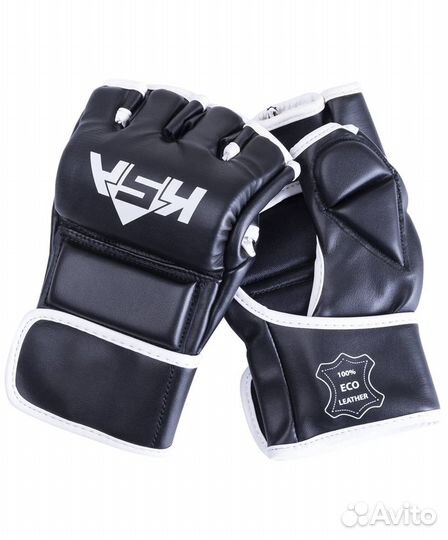 Перчатки для MMA Wasp Black, к/з, S KSA
