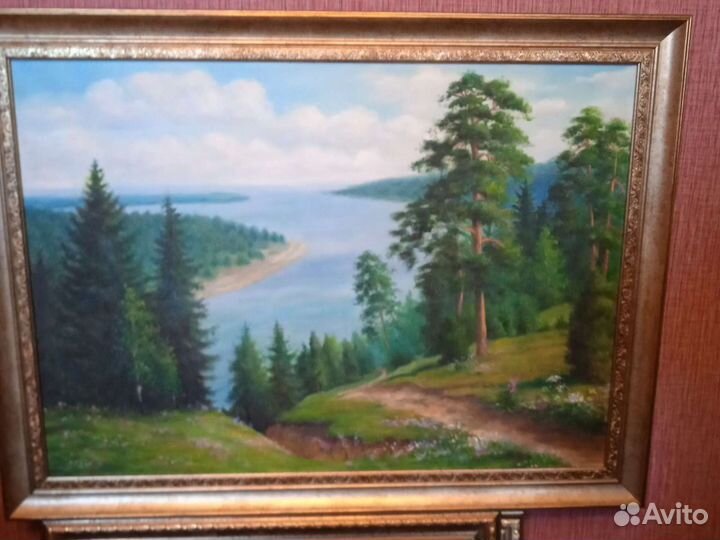 Картины масло. Природа море цветы