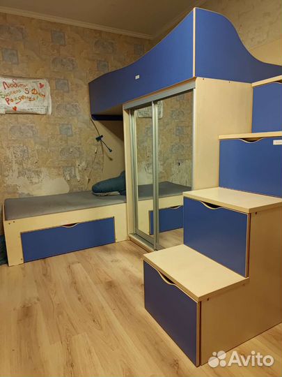 Детская мебель для двоих, комплект 5 предметов