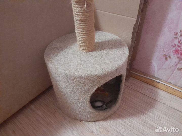 Домик-когтеточка для кошек