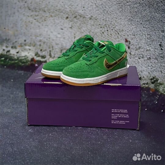 Nike Dunk Low SB 'St. Patrick’s Day детские