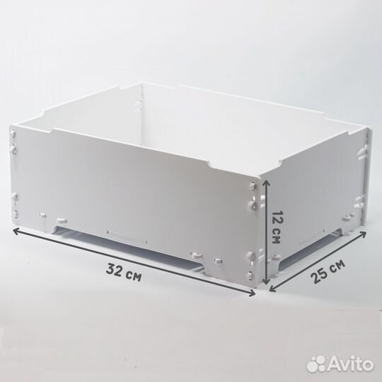 Ящик для декора и хранения 32х25х12 см пвх белый 4