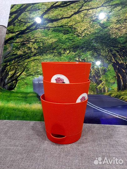 Горшок для цветов 3шт