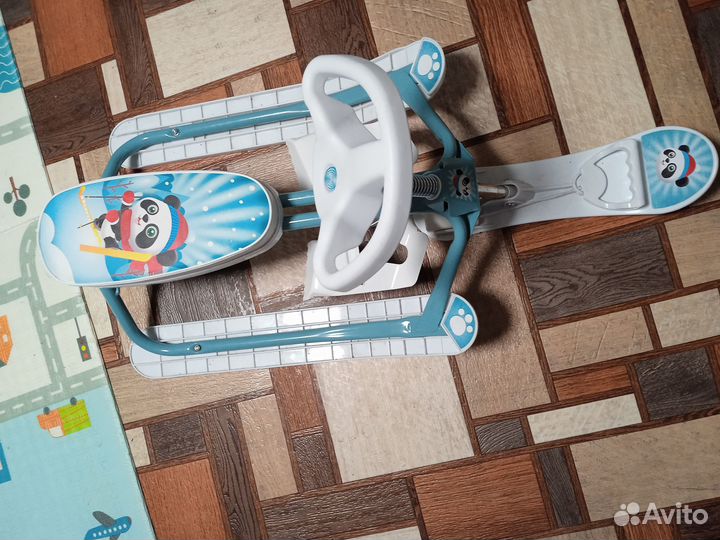 Детский снегокат со спинкой