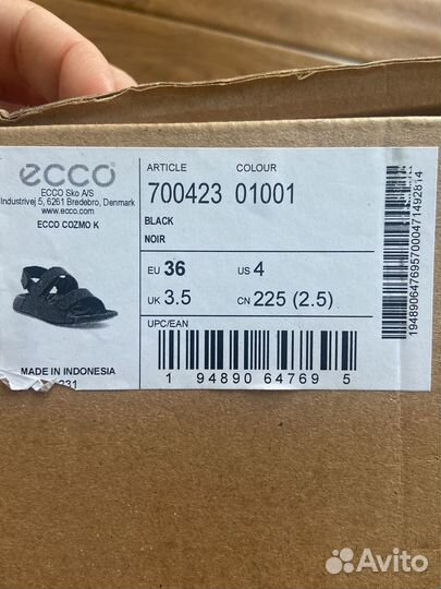 Сандалии Ecco Cozmo K новые 36