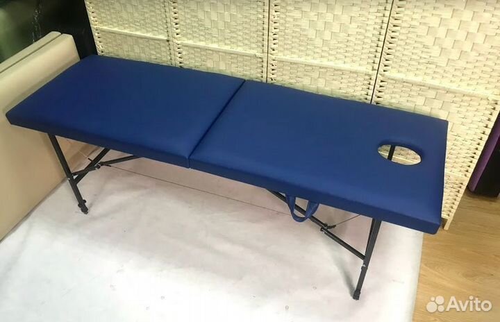 Массажный стол мср190 синий с регулировкой высоты