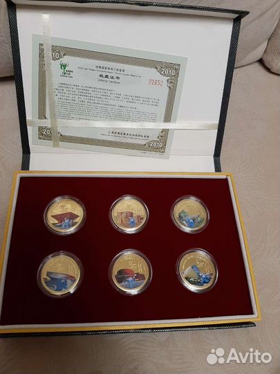 Медальоны коллекционные позолота 24к золото