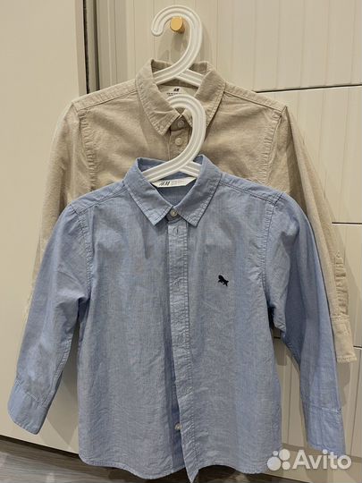 Рубашка на мальчика 104- 110 р. 2 штуки H&M