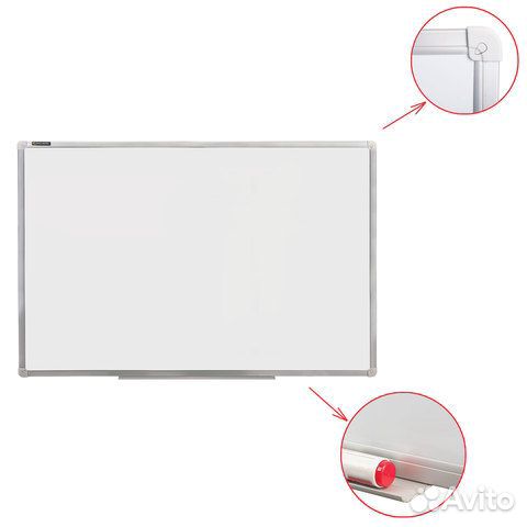 Доска магнитно-маркерная белая brauberg 100х150