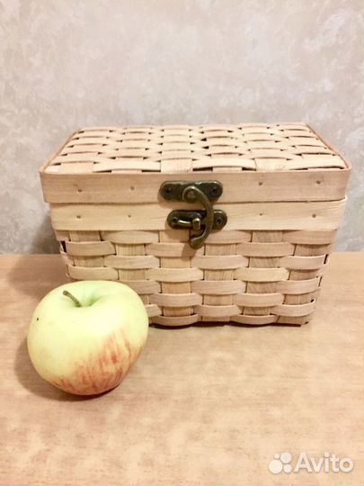 Сундучок плетеный для хранения шкатулка короб