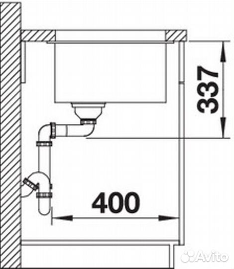 Кухонная мойка Blanco 523143 subline 800-U Silgran