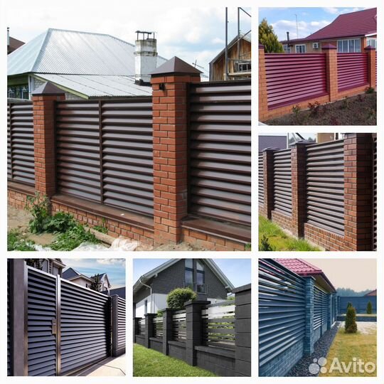 Современные металлические заборы Жалюзи