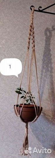 Макраме кашпо подвесное. Цена указана за штуку