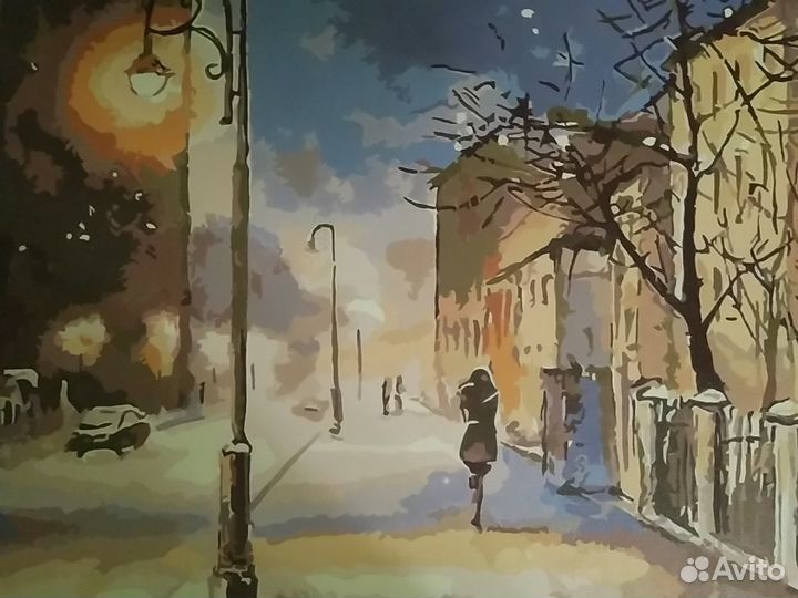 Картина Вечерняя метель 40*50 акрил