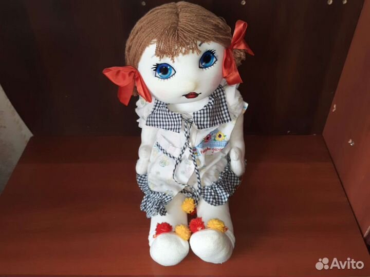 Кукла новая мягкая тканевая набивная единственная