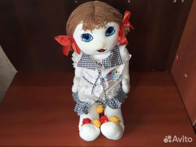 Кукла новая мягкая тканевая набивная единственная