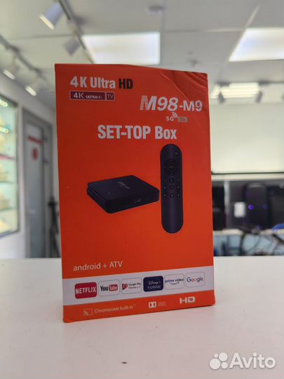 Тв-приставка, Set-Top Box M98-M9 4K android+ ATV