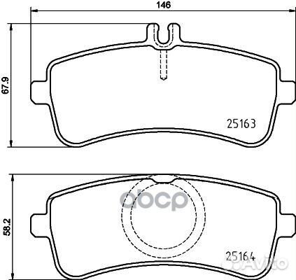 Колодки тормозные дисковые зад Brembo P5013
