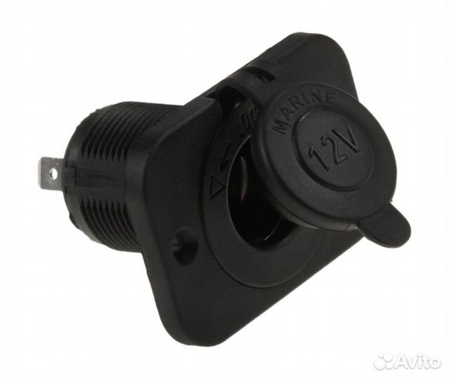 Разъем прикуривателя на панели, врезной, чёрный AE