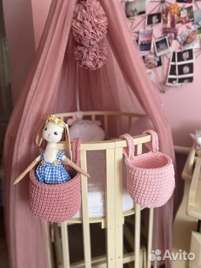 Вязаные корзинки