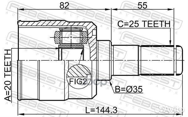 1211-IX35R ШРУС внутренний к-кт20X35X25 Hyunda