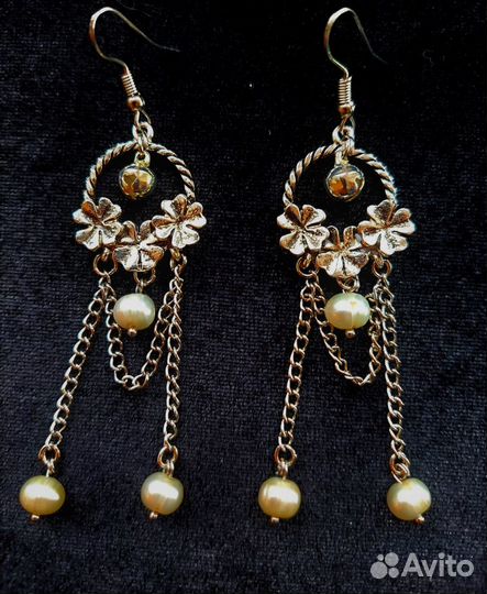 Серьги с жемчугом - украшения ручной работы