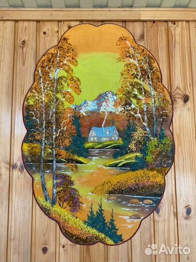 Панно из спилов дерева