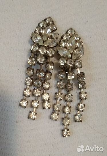 Брошь балерина новая,клипсы, браслет винтаж Чехия