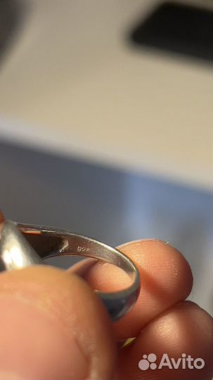 Кольцо серебро с Сапфиром