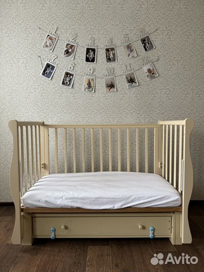 Детская кроватка Лель 120х60 с маятником