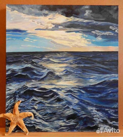 Картина маслом морской пейзаж 