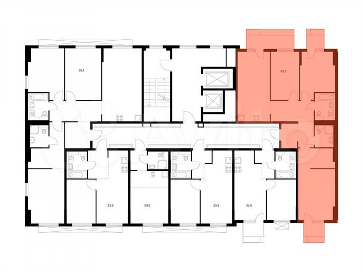 3-к. квартира, 83,8 м², 3/11 эт.