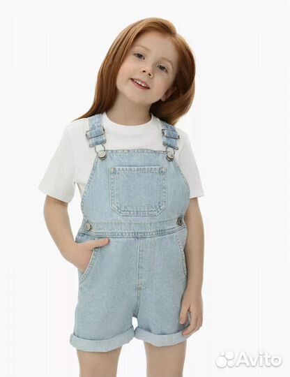 Джинсовый комбинезон шортами 80