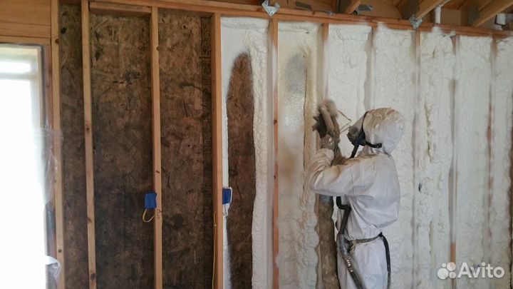 Утепление пенополиуретаном складов/ангаров