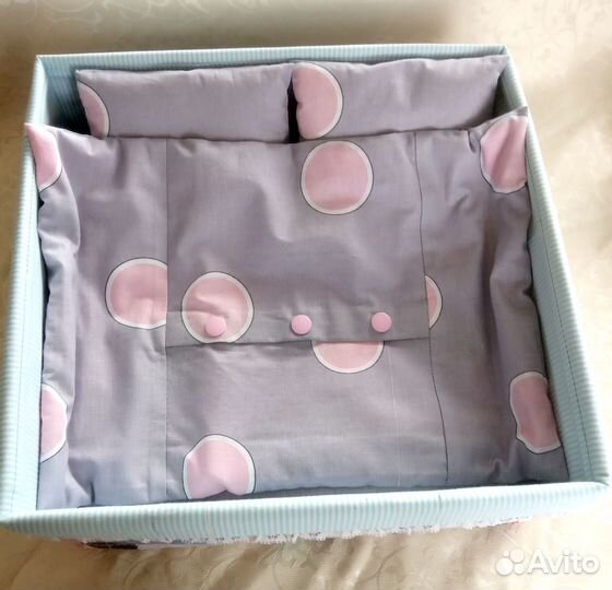 Куклы пупсы с кроваткой, 20 см